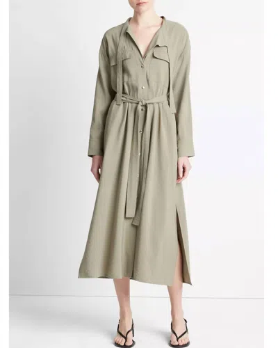 Vince Long Sleeve Utility Shirtdress In Multi