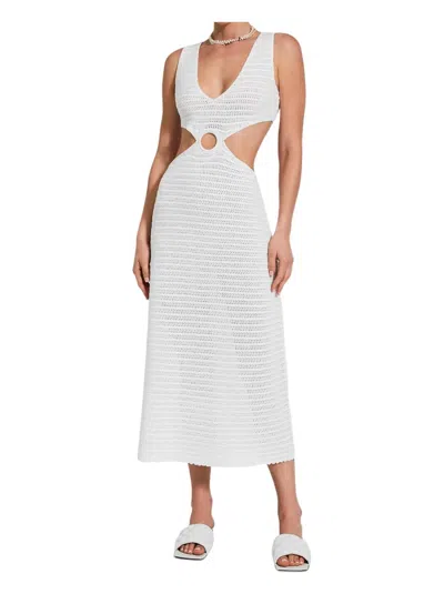 Devon Windsor Sonya Crochet Cutout Dress In Off White In White