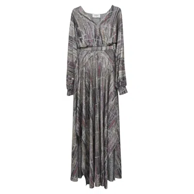 Ba&sh Ba & Sh Santana Metallic Maxi Dress In Multicolor Polyester In Multi