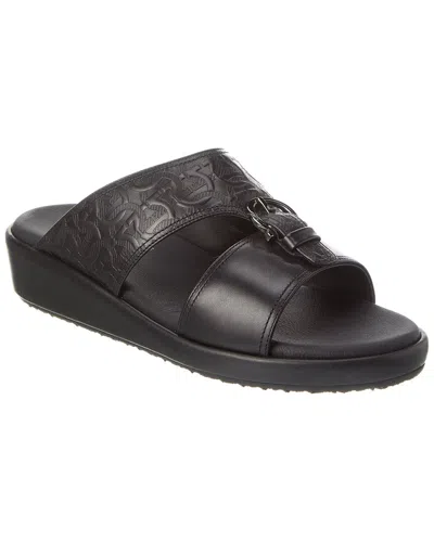 Ferragamo Murray Leather Sandal In Black