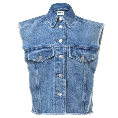 Isabel Marant Étoile Tyra Denim Vest In Blue