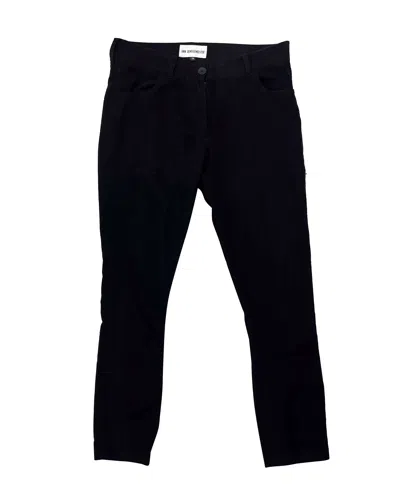 Ann Demeulemeester Size: 34 Rayon Blend Cotton Skinny Long Pants In Black