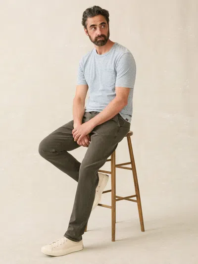 Faherty Stretch Corduroy Pant In Faded Black