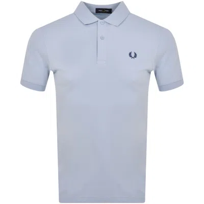 Shop Fred Perry Plain Polo T Shirt Blue