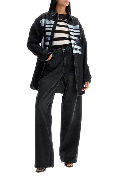 Shop Jean Paul Gaultier Denim 'body Mariniã¨re In Black