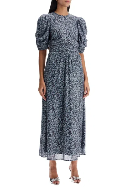 Rotate Birger Christensen Sequinned Printed Maxi Dress In Blue