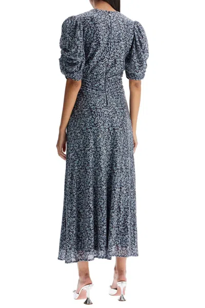 Rotate Birger Christensen Sequinned Printed Maxi Dress In Blue