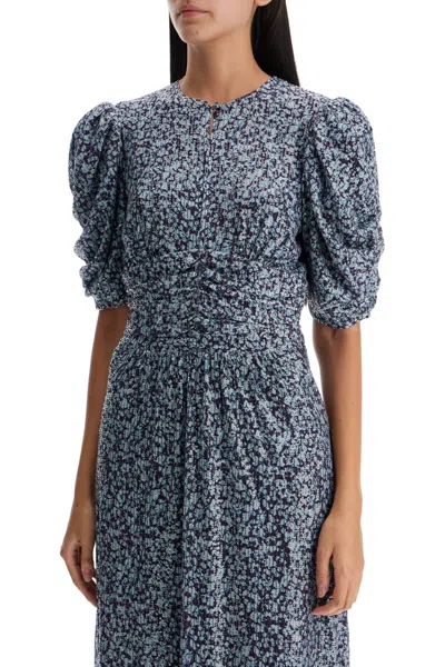 Rotate Birger Christensen Sequinned Printed Maxi Dress In Blue