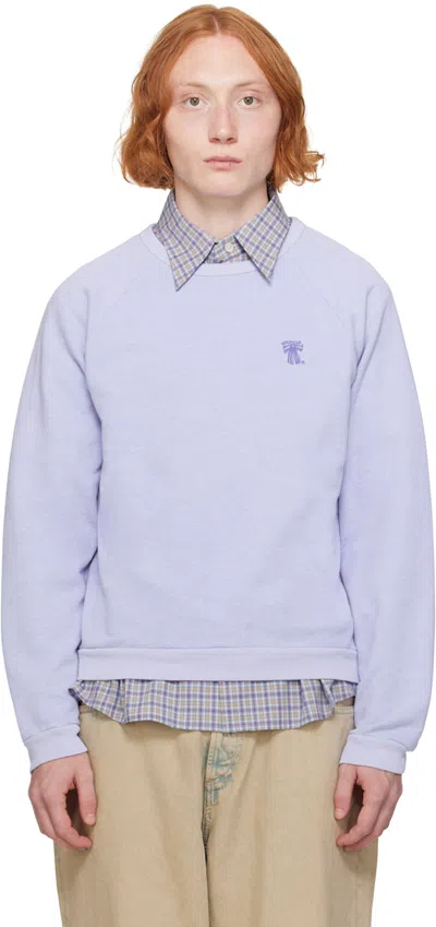 Shop Acne Studios Blue Sport Sweatshirt In Dc2 Faded Blue