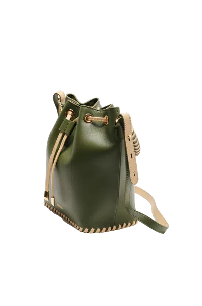 Saonara Bucket Army Green/cream Skin