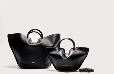 Shop Saonara Mini Black Leather Bag