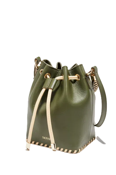 Saonara Mini Bucket Army Green / Skin Cream