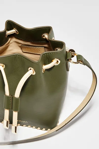 Saonara Mini Bucket Army Green / Skin Cream