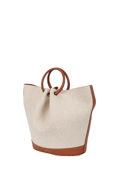 SAONARA SAONARA LINEN/CARAMEL LEATHER BAG 