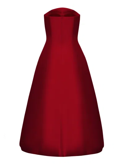Nds The Label Appliqued Strapless Maxi Gown In Pink