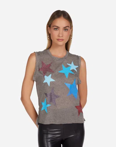 Lauren Moshi Lilia Color Crystal Multi Stars In Black