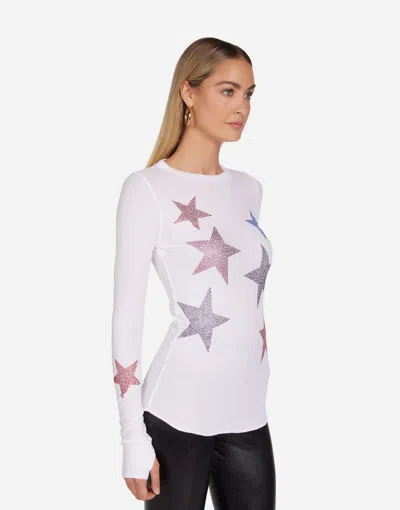 Lauren Moshi Mckinley Color Crystal Multi Stars In White