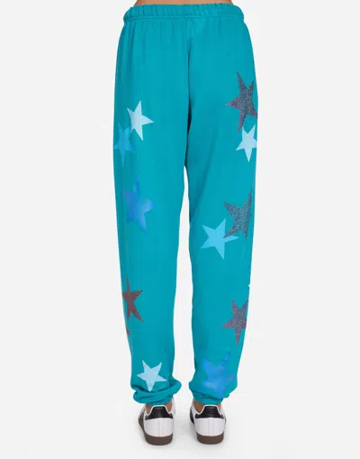 Lauren Moshi Tanzy Color Crystal Multi Stars In Teal Blue