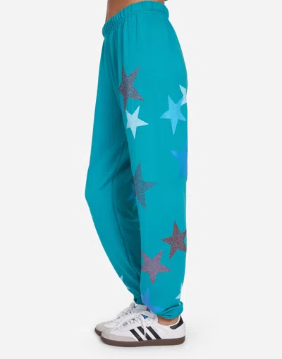 Lauren Moshi Tanzy Color Crystal Multi Stars In Teal Blue