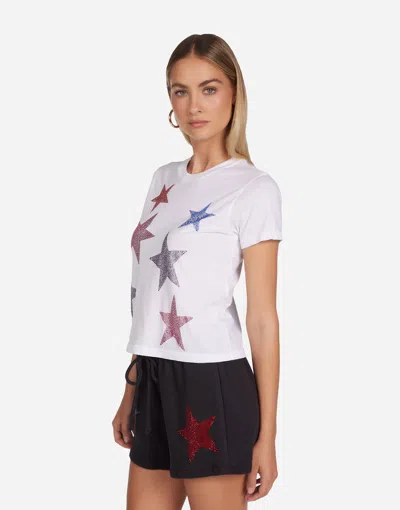 Lauren Moshi Ursula Color Crystal Multi Stars In White