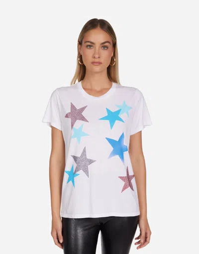Lauren Moshi Wolf Color Crystal Multi Stars In White