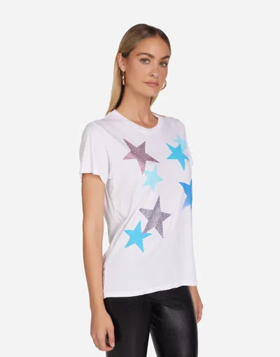 Lauren Moshi Wolf Color Crystal Multi Stars In White
