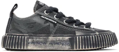 Shop Aape By A Bathing Ape Gray Aapenow Galaxy Low Sneakers In Bkx Black