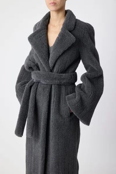 Gabriela Hearst Barring Oversized Wool-blend Coat In Dark Grey