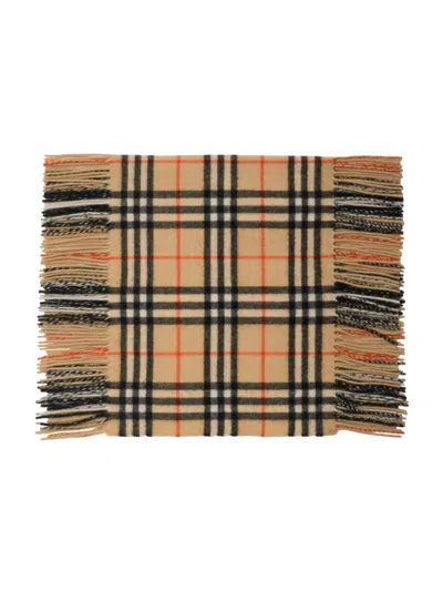 Burberry Happy Fringe Scarf In Neutrals