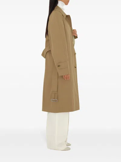 Burberry Gabardine Car Coat In Neutrals