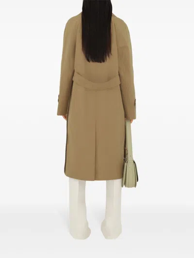 Burberry Gabardine Car Coat In Neutrals
