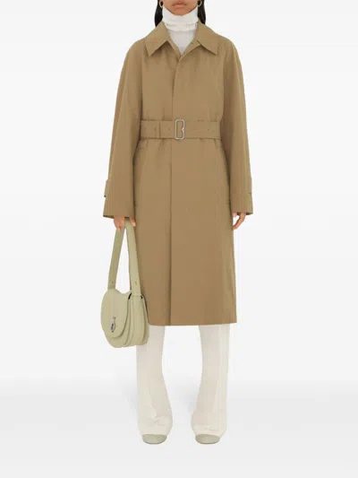 Burberry Gabardine Car Coat In Neutrals