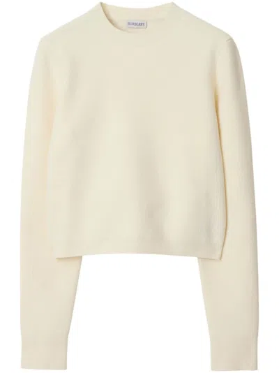 Burberry Chenille-texture Jumper In White