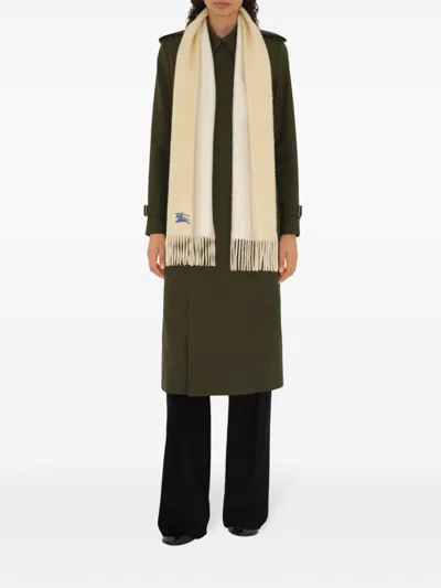 Burberry Reversible Cashmere Scarf In Neutrals