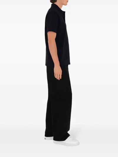 Burberry Cotton Polo Shirt In Black