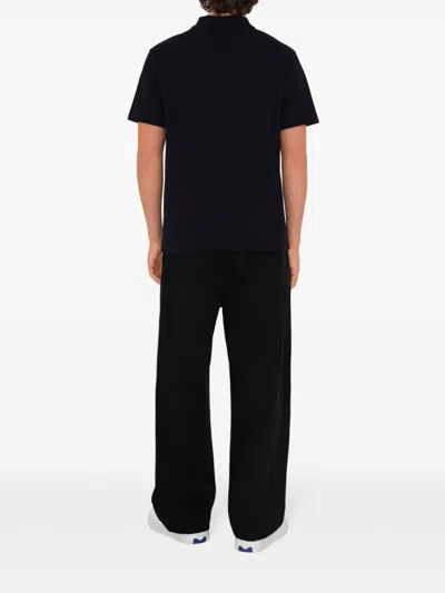 Burberry Cotton Polo Shirt In Black