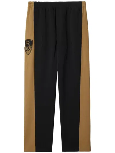 Shop Burberry B Shield Track Pants In Black