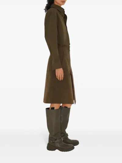Burberry Leather Stomp Knee-high Boots In Green