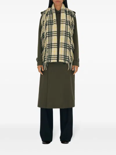 Burberry Check Cashmere Happy Scarf In Neutrals