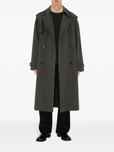 BURBERRY GABARDINE-WEAVE TRENCH COAT 