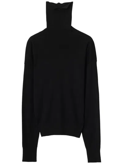 Burberry Wool Turtleneck Sweater In Black