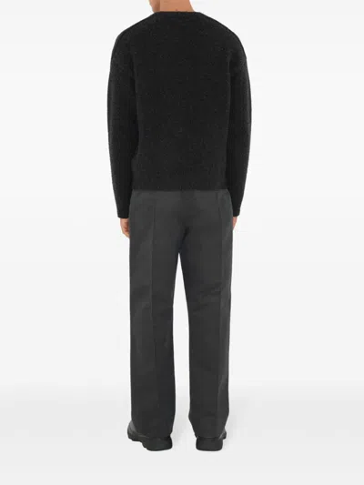 Burberry Cotton-blend Tailored Trousers In Grey