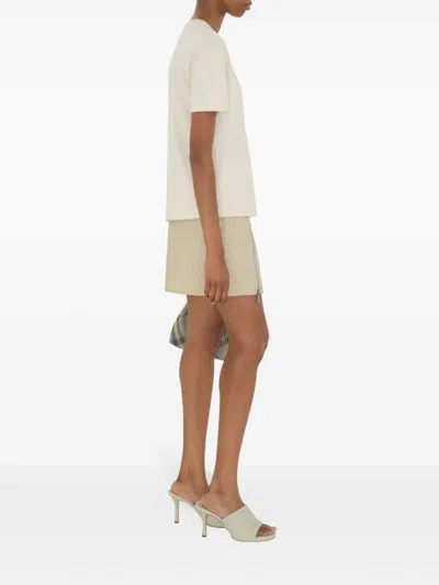 Burberry Women's Mc Sic Natural Flower Logo T-shirt In Neutrals
