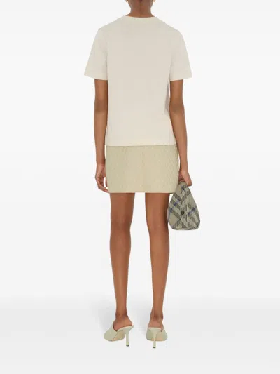 Burberry Women's Mc Sic Natural Flower Logo T-shirt In Neutrals