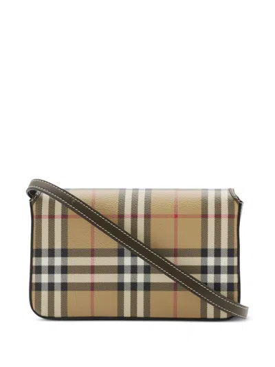 Shop Burberry Hampshire Crossbody Bag In Brown