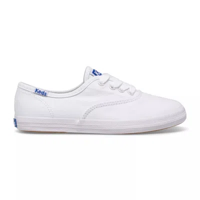 Keds Kid Big Kids Champion Originals Lace Up Canvas Sneakers In White