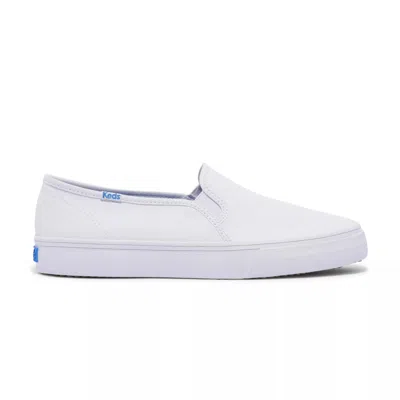 Keds Women's Double Decker Canvas Slip On Canvas Sneakers In White