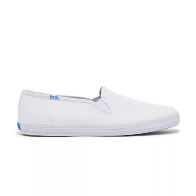 Keds Champion S/o Womens Leather Casual Slip-on Sneakers In White