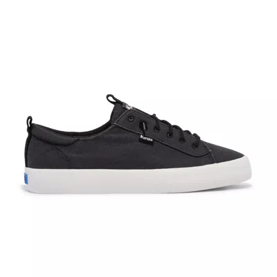 Keds Women's Kickback Canvas Casual Sneakers From Finish Line In Black