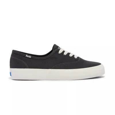 Keds Unisex Champion Gender Neutral Canvas Lace Up Canvas Sneakers In Faded Black